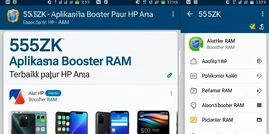 Antarmuka pengguna 555ZK yang intuitif untuk mengoptimalkan RAM.