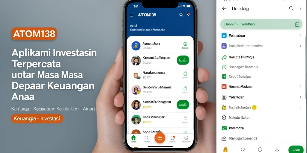 Tampilan antarmuka ATOM138 yang modern dan intuitif untuk investasi.