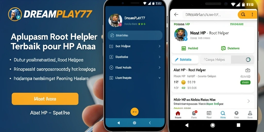 Tampilan antarmuka DREAMPLAY77 yang user-friendly untuk Root Helper.