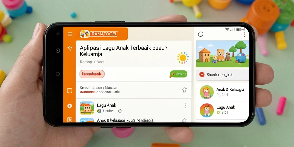 Antarmuka IRAMATOGEL yang ceria dan interaktif untuk anak-anak.