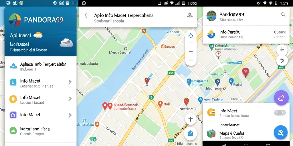 Antarmuka PANDORA99 yang menampilkan informasi kemacetan terkini.