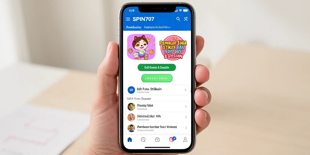 Antarmuka SPIN707 yang intuitif untuk Pembuat Stiker WA.